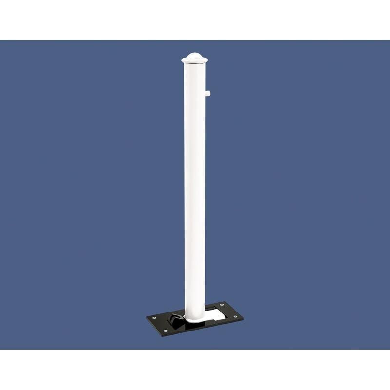 Klappbarer Pfosten mit Helmkopf - 76 x 1.012 mm (DxH) - Überfahrhöhe 106 mm - Farbe enzianblau - Absperrpfosten