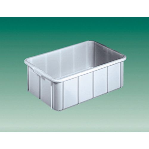 Eckiger Behälter - PE - Muschelgriff - HxBxT 220x660x450 mm - 50 l - 2 Stk. - weiß
