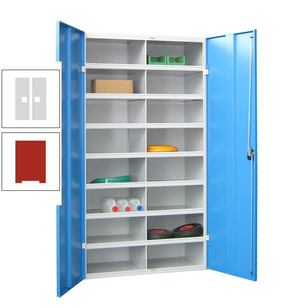 Aktenschrank - Fächerschrank - Sortierstation - 16 Fächer - Büroschrank - Dokumentenablage - 1.800 x 1.000 x 530 mm (HxBxT) - anthrazitgrau