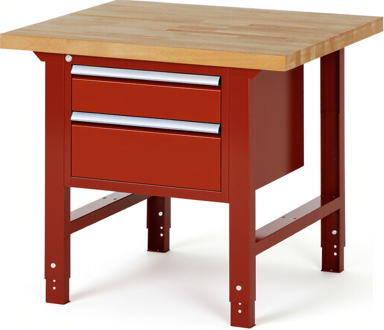 Werkbank - 2 Schubladen - Teilauszug - 150:1 / 210:1 - Höhe 790-1.140 mm - 1.000 x 900 mm (BxT) - 750 kg - Buche - Anthrazitgrau