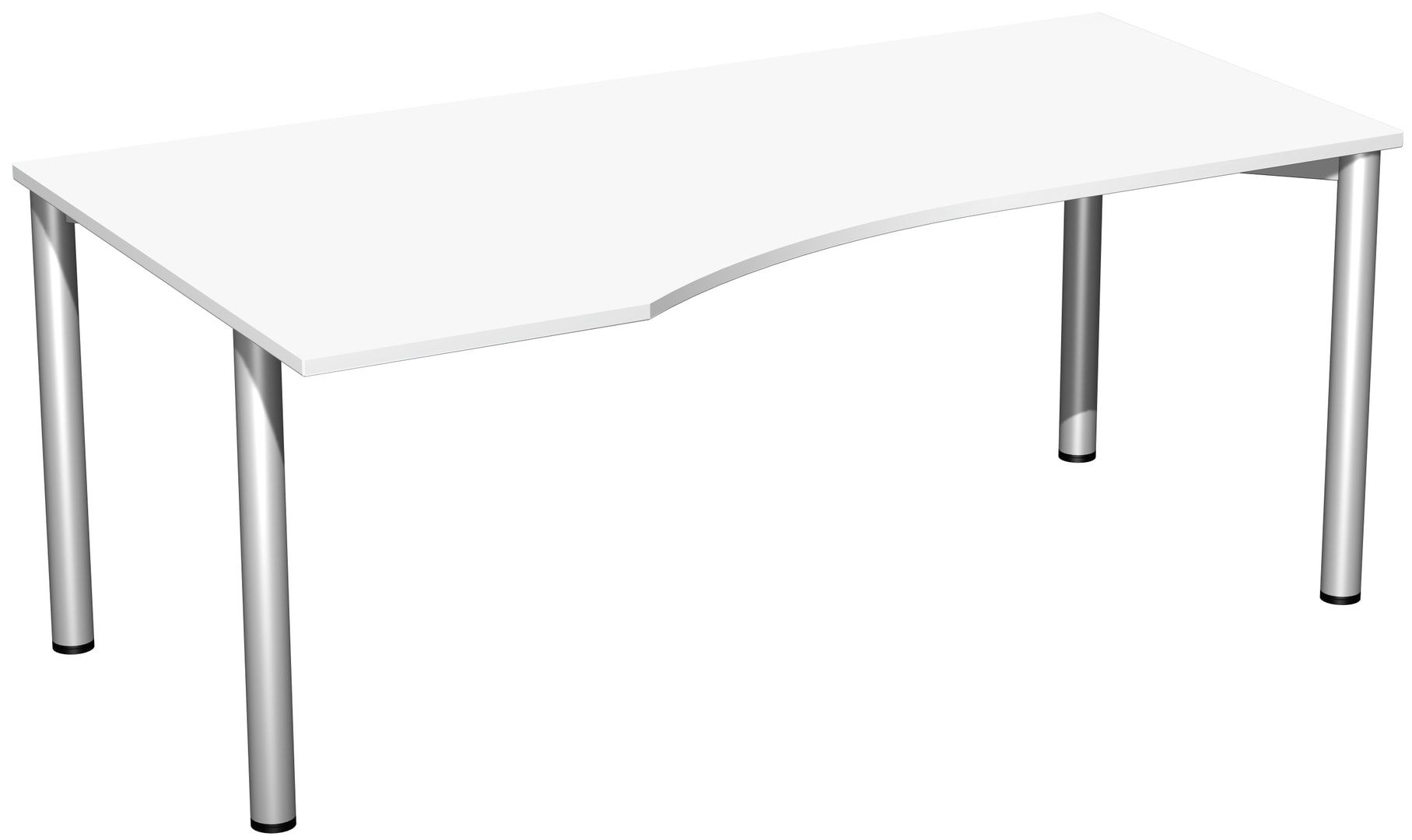 Eckschreibtisch - Ecke links - 4-Fuß Flex - 720 x 1.600 x 1.000 mm (HxBxT) - Gestell anthrazit - Ahorn