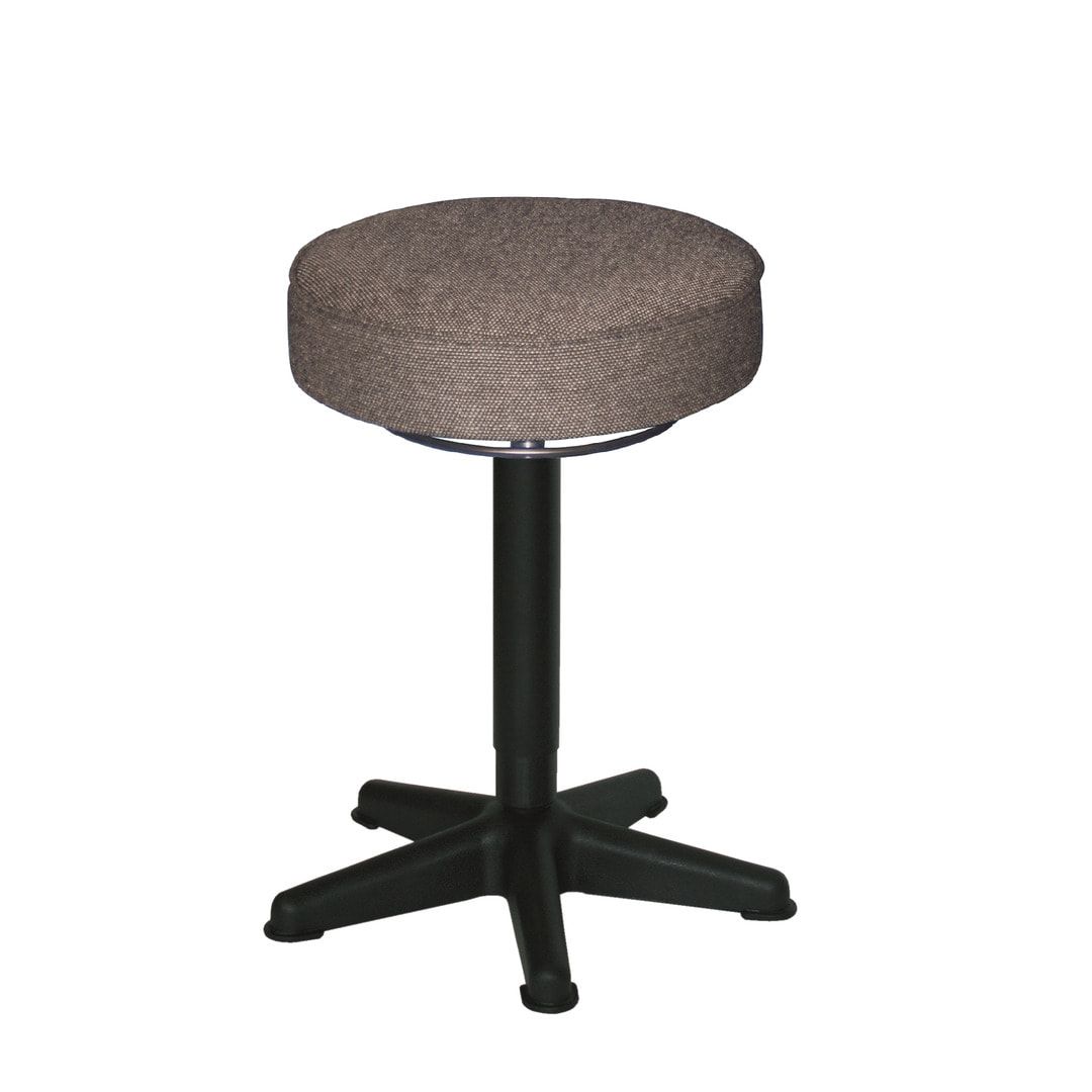 Arbeitshocker mit platzsparendem Fußkreuz - Sicherheitsgasfeder - Sitzhöhe 530-720 mm - Kunstleder Pilz