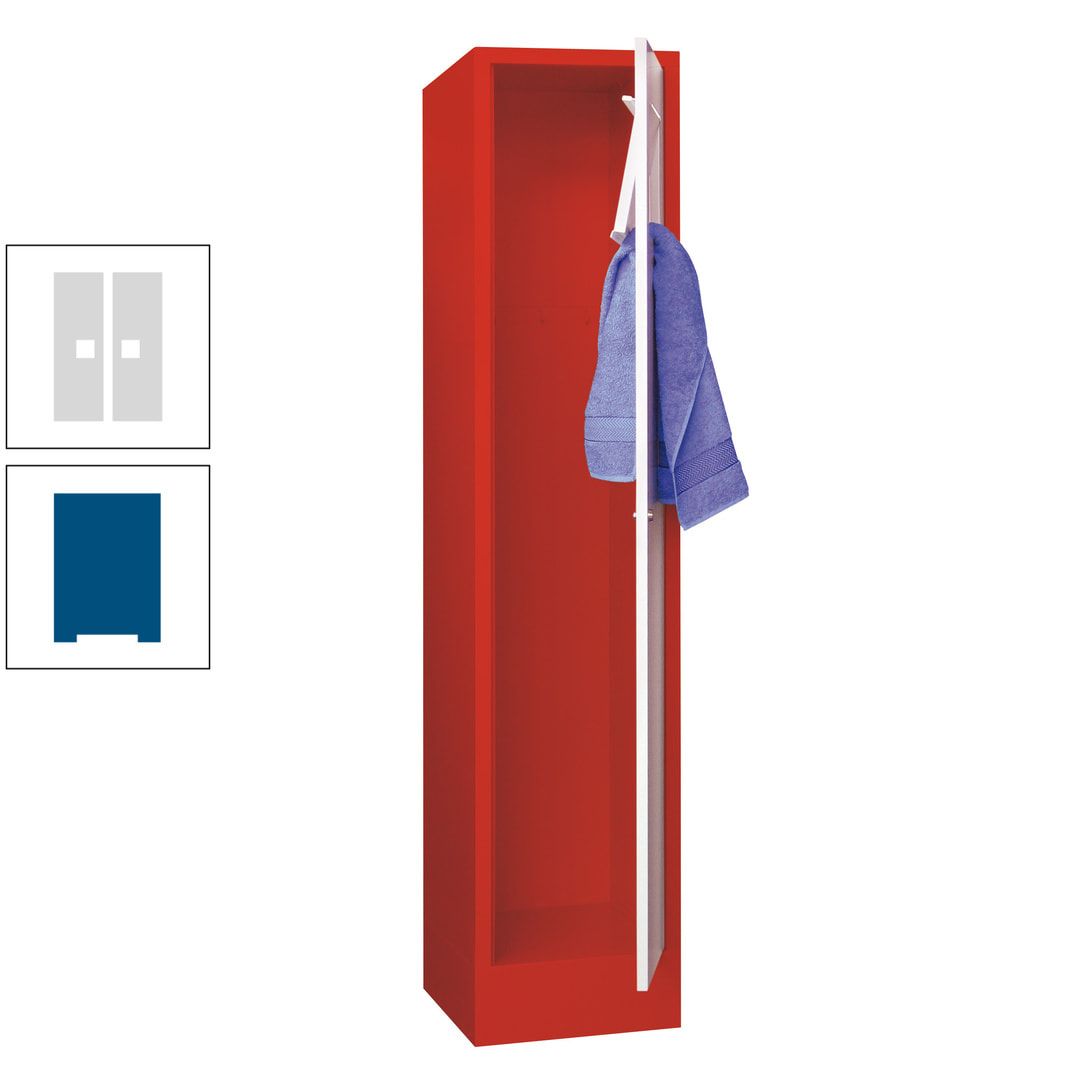 Wäschesammelschrank - 1.850 x 400 x 500 mm (HxBxT) - Sockel - Drehriegel - anthrazitgrau