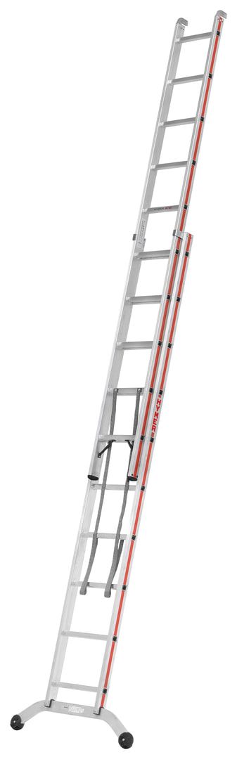 Aluminium-Mehrzweckleiter - Länge 1.830 / 2.950 mm - zweiteilig - Traverse gebogen - Aluleiter Hymer