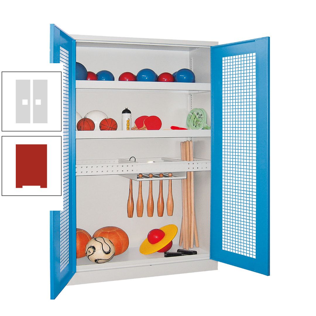 Sportschrank - Vollblechtüren - Variante 2 - 1.950x1.200x500 mm (HxBxT) - anthrazitgrau