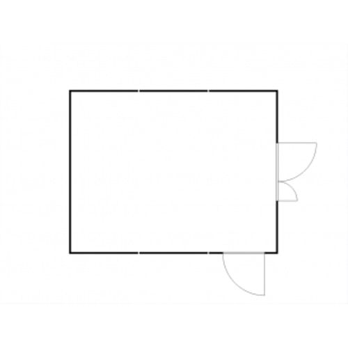 Isolierter Gefahrstoffcontainer - 2.520 x 5.080 x 6.520 mm (HxBxT) - Auffangvolumen 3 x 1.480 l - Lüftersteuerung - Doppelflügeltür kurze Seite