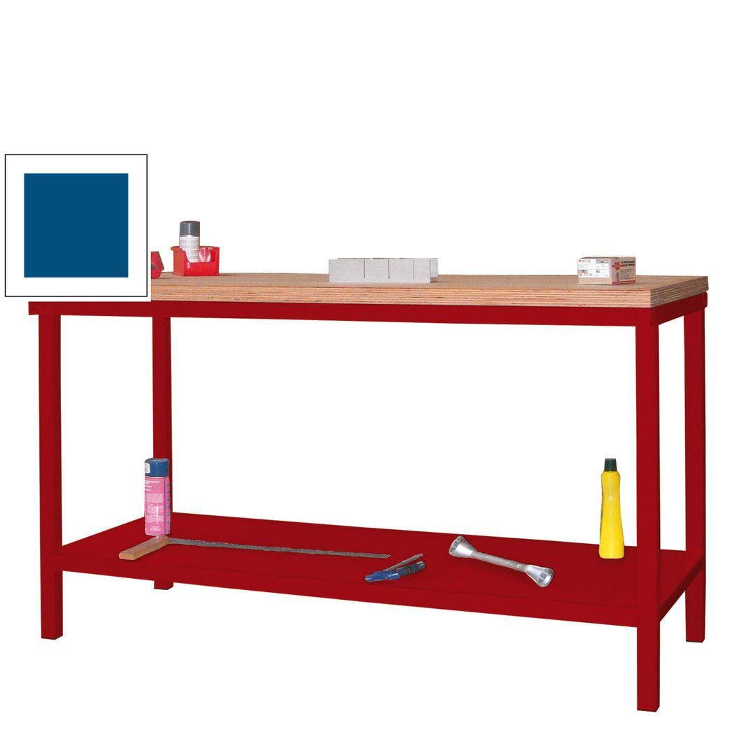 Werkbank mit Ablageboden - 900 x 1.500 x 700 mm (HxBxT) - Traglast 1.050 kg - anthrazitgrau