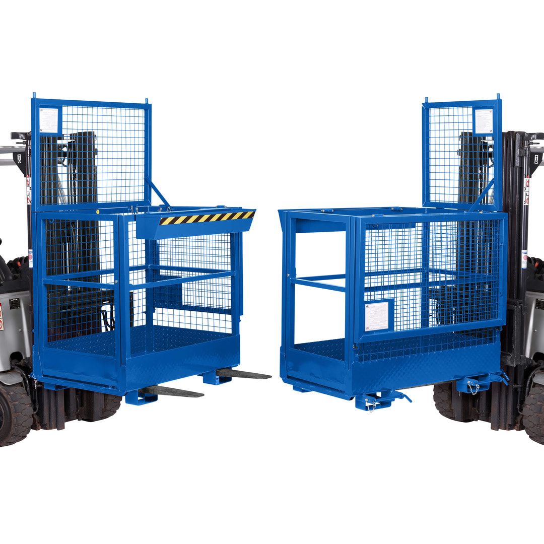 Arbeitsbühne - 2-seitige Aufnahme - Traglast 300 kg - 1.950 x 1.200 x 800 mm (HxBxT) - anthrazitgrau
