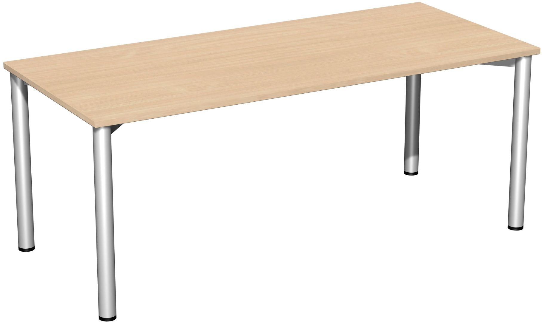 Schreibtisch - 4-Fuß Flex - Bürotisch - 720 x 1.000 x 800 mm (HxBxT) - Gestell anthrazit - Ahorn