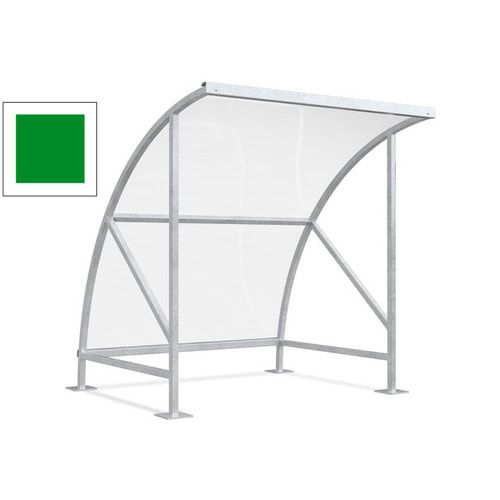 Fahrradunterstand - Fahrradgarage mit Bogendach - Stahl und Kunststoff - 2.290 x 2.090 x 2.100 mm (HxBxT) - Farbe Achatgrau