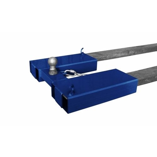 Rangierhilfe für Stapler, Kettensicherung, Kupplungskugel, pulverbeschichtet, stabile Einfahrtaschen,160 x 540 x 410 mm (HxBxT), Farbe anthrazitgrau