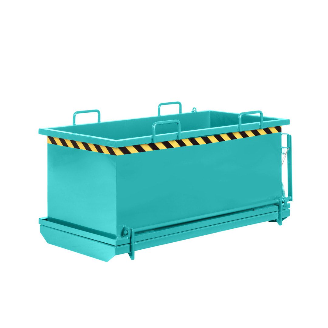 Klappbodenbehälter - 1.000 l Volumen - Traglast 1.250 kg - kranbar - enzianblau