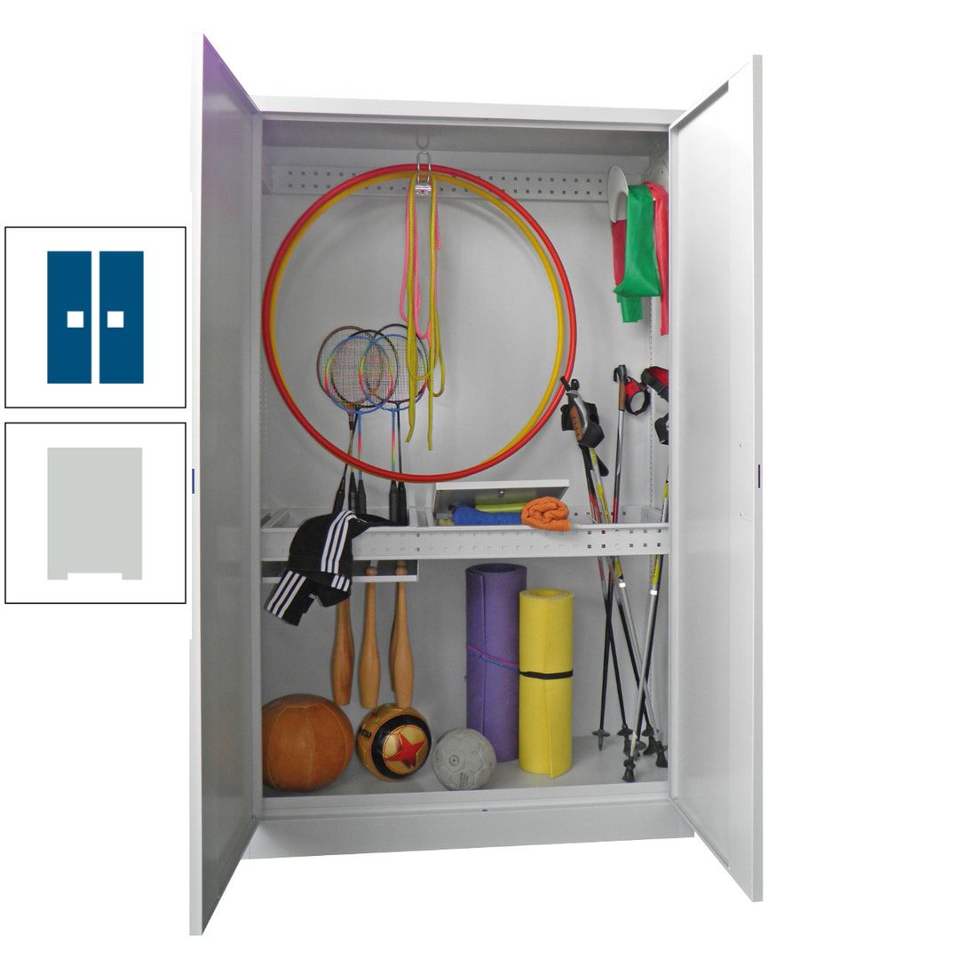 Sportschrank - Vollblechtüren - Variante 1 - 1.950x1.200x500 mm (HxBxT) - anthrazitgrau