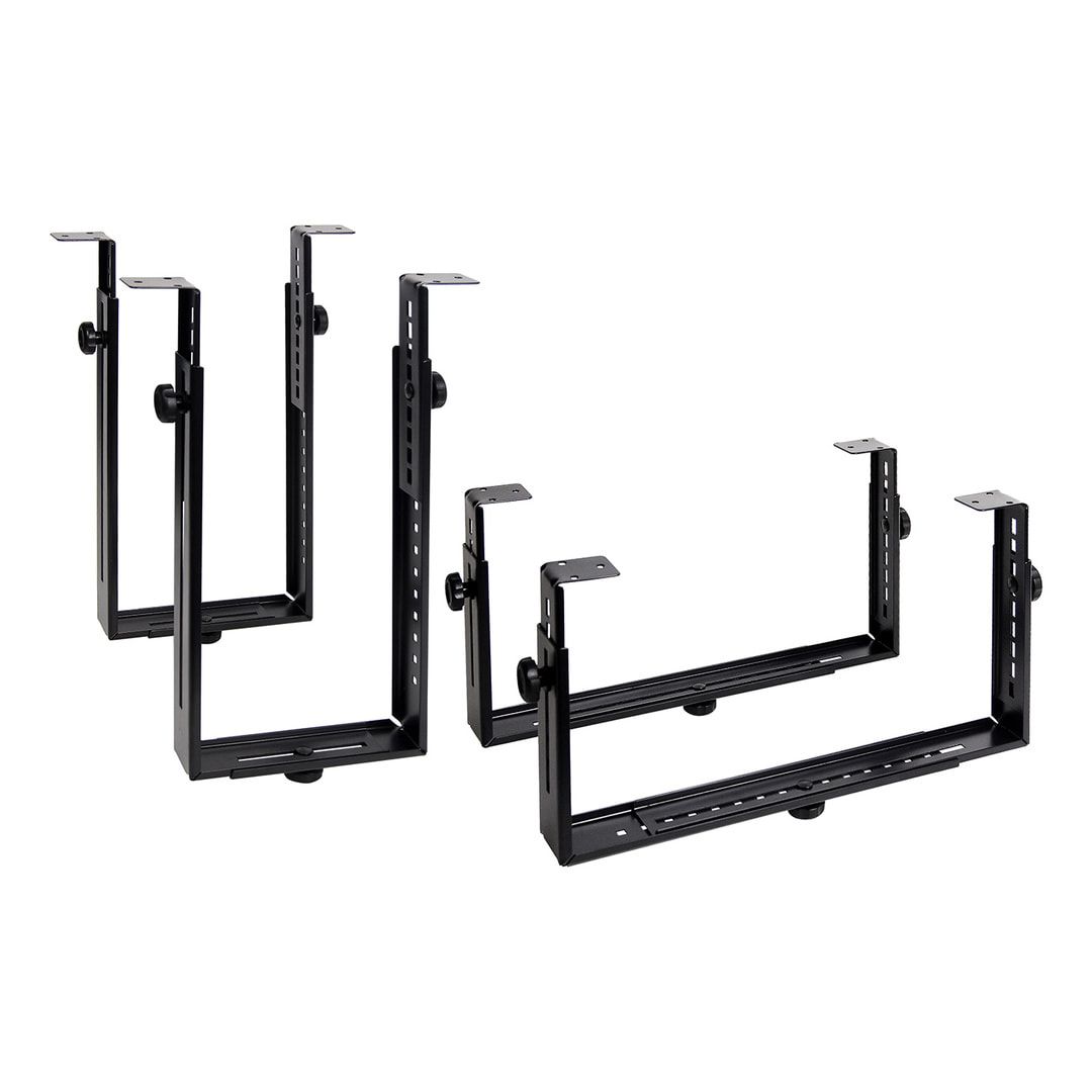 Computerhalterung - Computergehäuse-Halterung - verstellbar - schwarz - Stahl - max. 250 x 460 mm (BxH) vertikal - max. 600 x 310 mm (BxH) horizontal