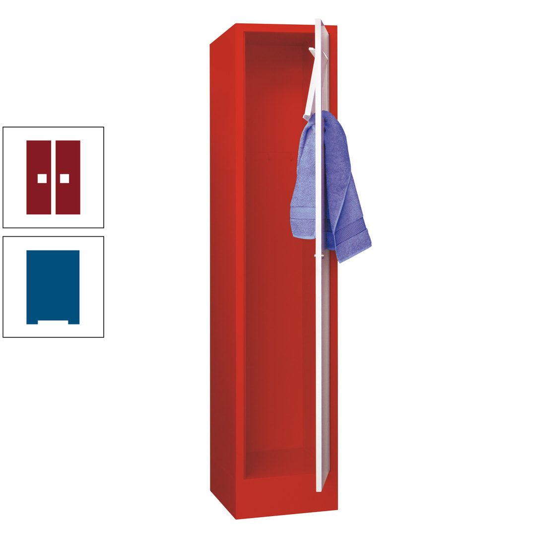 Wäschesammelschrank - 1.850 x 400 x 500 mm (HxBxT) - Sockel - Drehriegel - anthrazitgrau