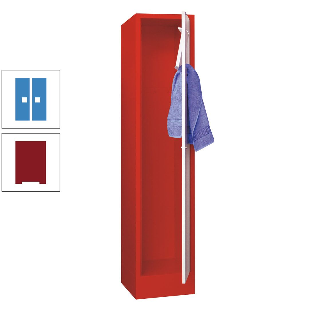 Wäschesammelschrank - 1.850 x 400 x 500 mm (HxBxT) - Sockel - Drehriegel - anthrazitgrau