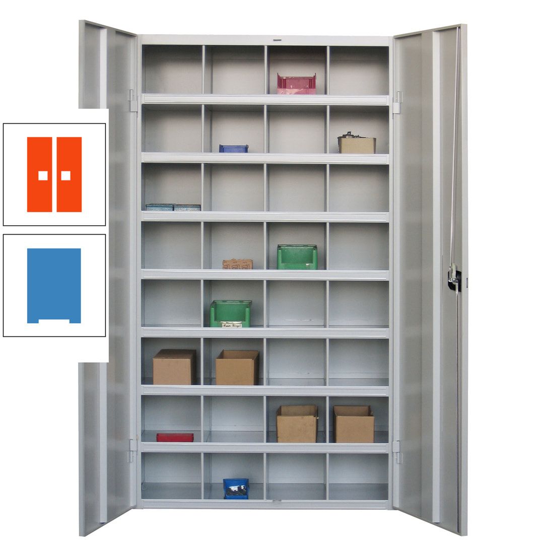Fächerschrank - Sortierstation - Büroschrank - 32 Fächer - 1.800 x 1.000 x 530 mm (HxBxT) - Materialschrank - anthrazitgrau