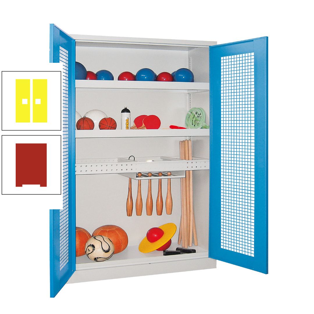 Sportschrank - Vollblechtüren - Variante 2 - 1.950x1.200x500 mm (HxBxT) - anthrazitgrau