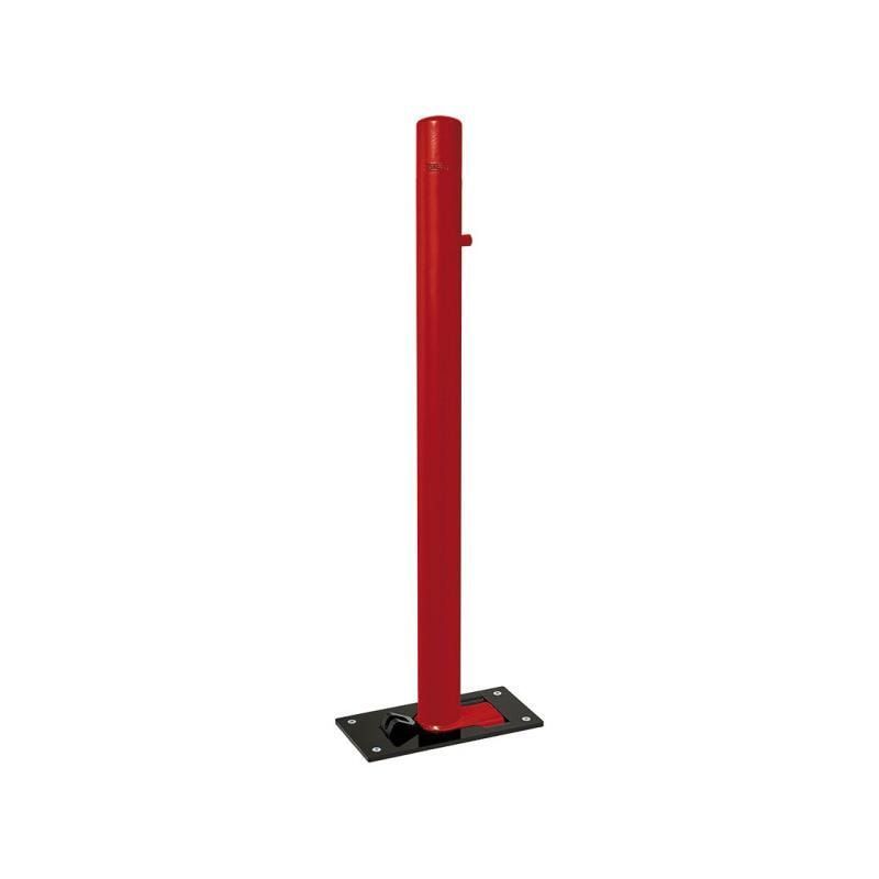 Klappbarer Pfosten mit Bogenkopf - 76 x 977 mm (DxH) - Überfahrhöhe 114 mm - Farbe enzianblau - Absperrpfosten