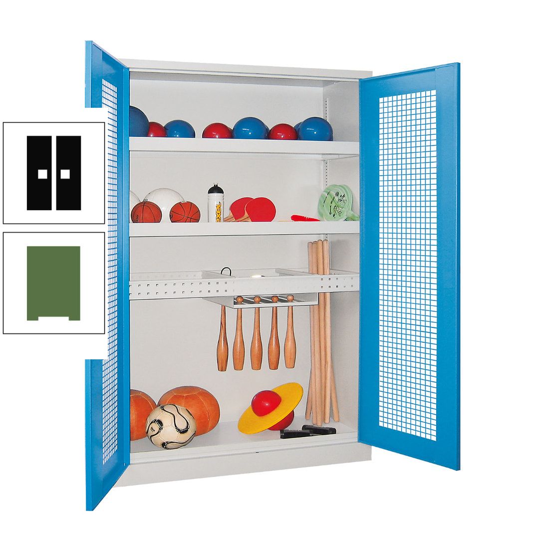 Sportschrank - Vollblechtüren - Variante 2 - 1.950x1.200x500 mm (HxBxT) - anthrazitgrau
