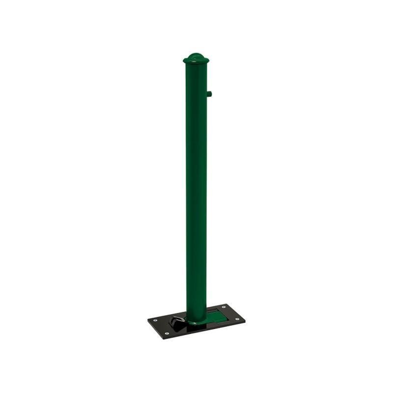 Klappbarer Pfosten mit Helmkopf - 76 x 1.012 mm (DxH) - Überfahrhöhe 106 mm - Farbe enzianblau - Absperrpfosten