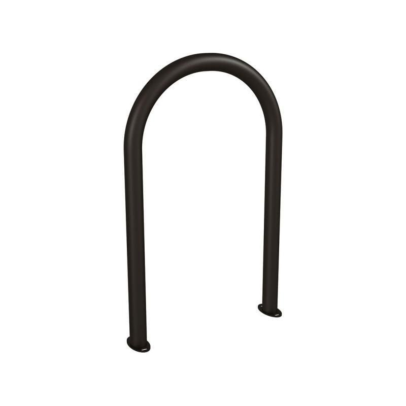 Fahrradbügel, Anlehnbügel, Büroklammerform, universell, Stahlrohr, auf Bodenplatten, 1.000 x 625 mm (HxB), beschichtet, Farbe wählbar