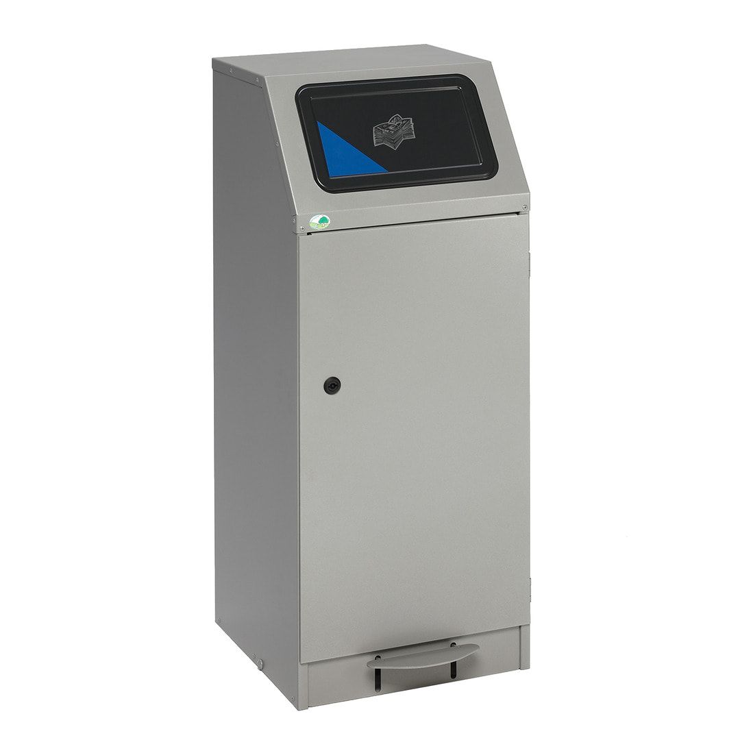Wertstoffsammelgerät - Volumen 43 l - 760 x 405 x 475 mm (HxBxT) - silber
