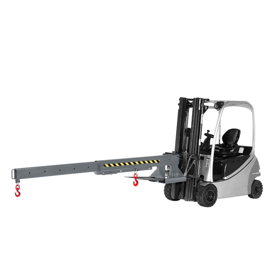 Kranarm für Gabelstapler - max. Traglast 5.000 kg - Länge 2.220 - 3.720 mm - anthrazitgrau