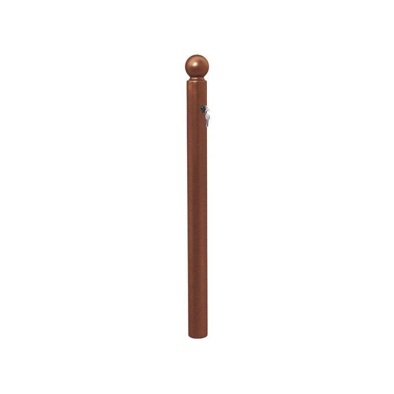 Herausnehmbarer Pfosten mit Kugelkopf und Dreikantschloss - 76 x 952 mm (DxH) - Farbe enzianblau
