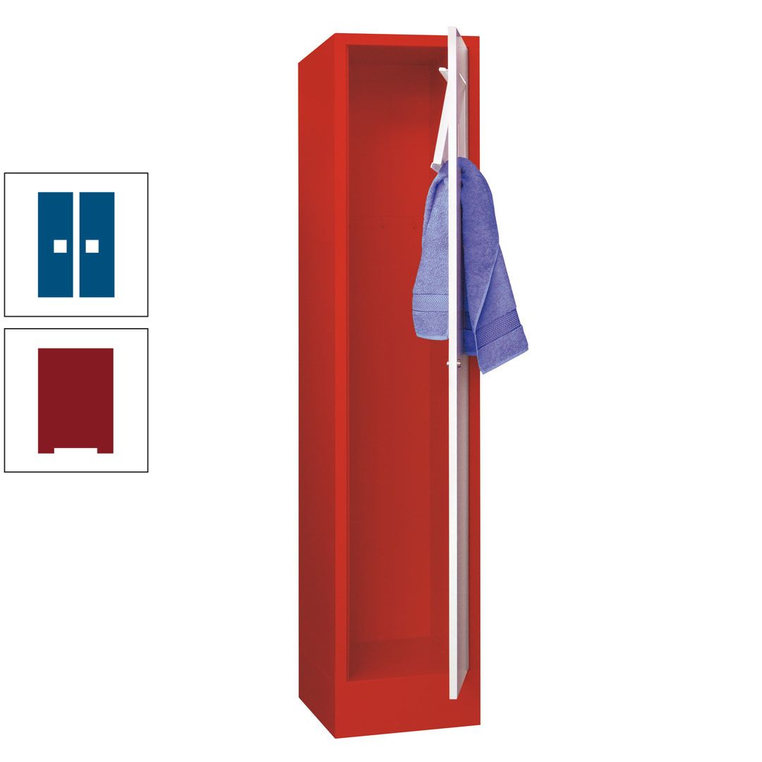 Wäschesammelschrank - 1.850 x 400 x 500 mm (HxBxT) - Sockel - Drehriegel - anthrazitgrau