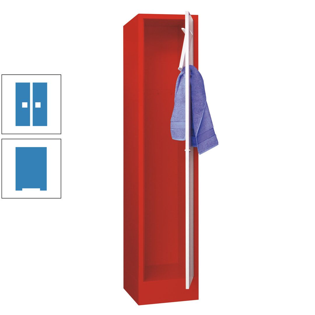 Wäschesammelschrank - 1.850 x 400 x 500 mm (HxBxT) - Sockel - Drehriegel - anthrazitgrau