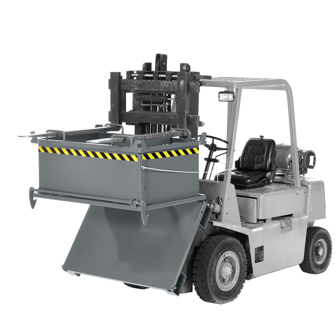Klappbodenbehälter - 1.000 l Volumen - Traglast 1.250 kg - 2-fach stapelbar - kranbar - enzianblau