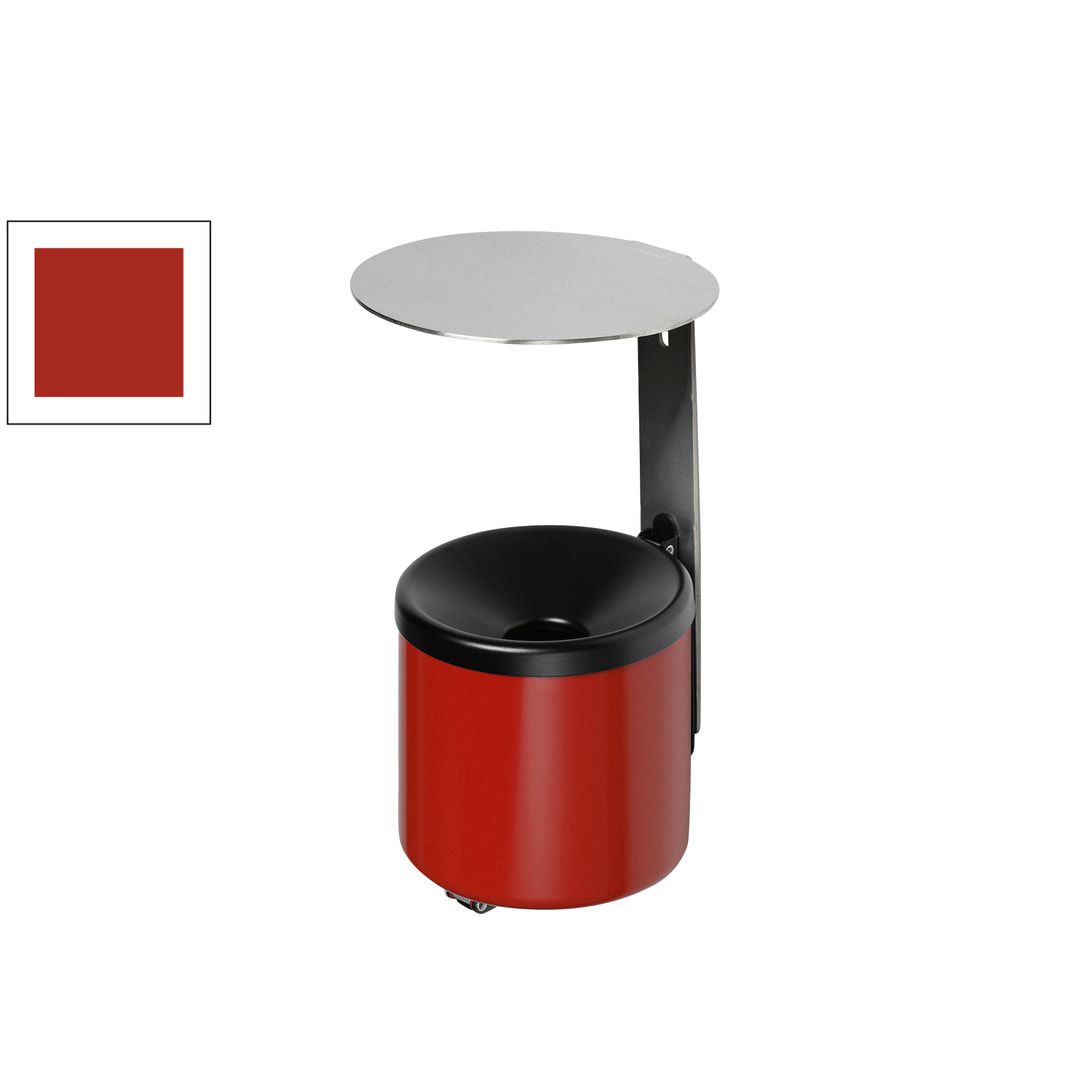 Wandascher - Volumen 0,6 l - 100 x 90 x 120 mm (HxBxT) - Edelstahl