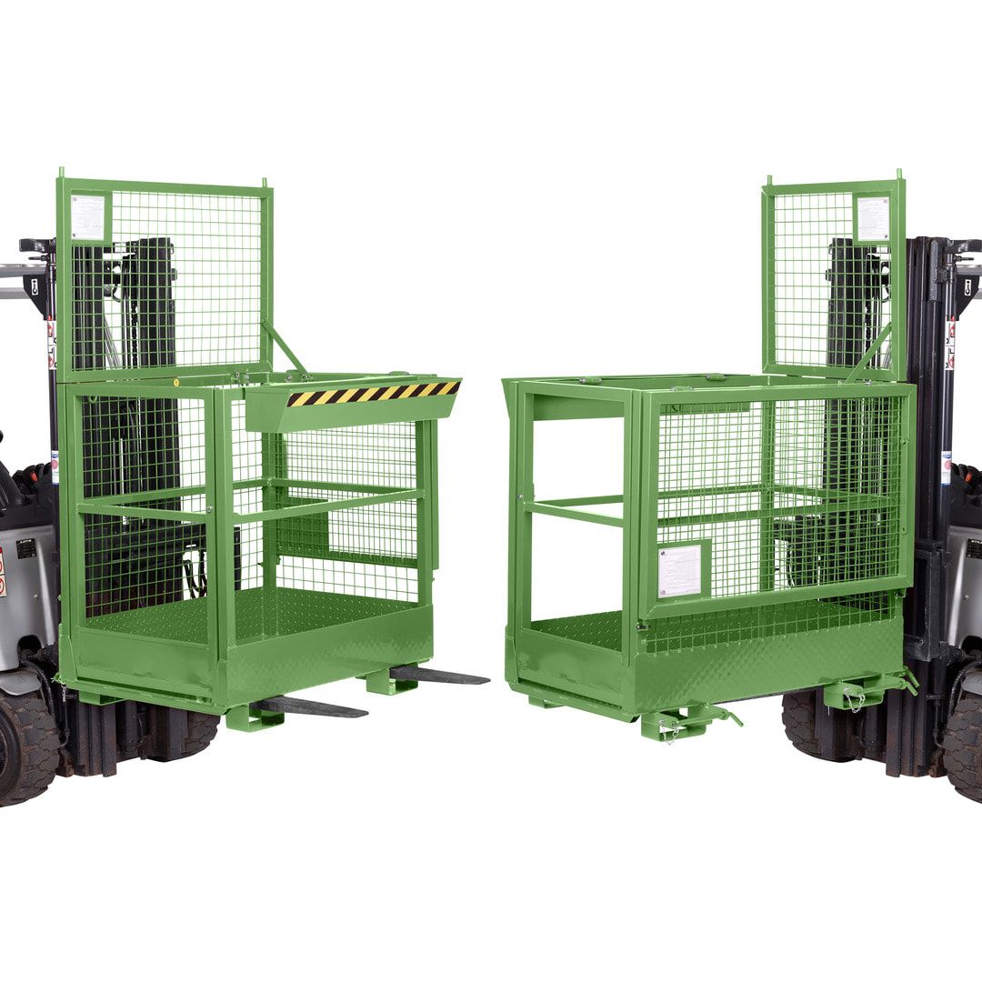 Arbeitsbühne - 2-seitige Aufnahme - Traglast 300 kg - 1.950 x 1.200 x 800 mm (HxBxT) - anthrazitgrau