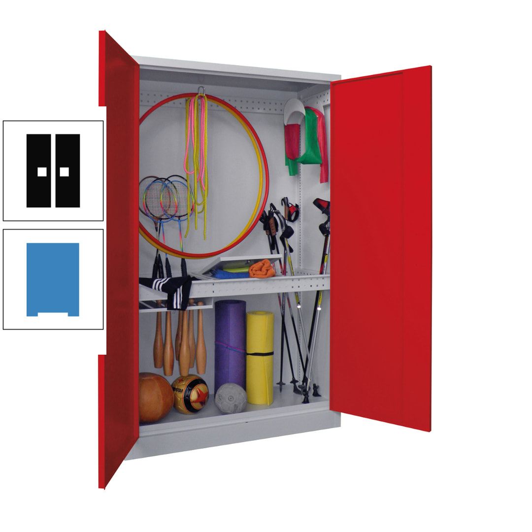 Sportschrank - Vollblechtüren - 1.950x1.200x500 mm (HxBxT) - anthrazitgrau