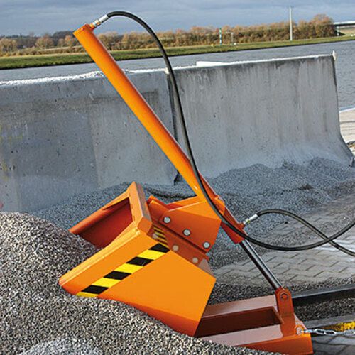 Eichinger Staplerschaufel, hydraulisch, Volumen 1.000 l, Traglast 1.000 kg, 740 x 1.650 x 1.745 mm, Farbe anthrazitgrau (RAL 7016)