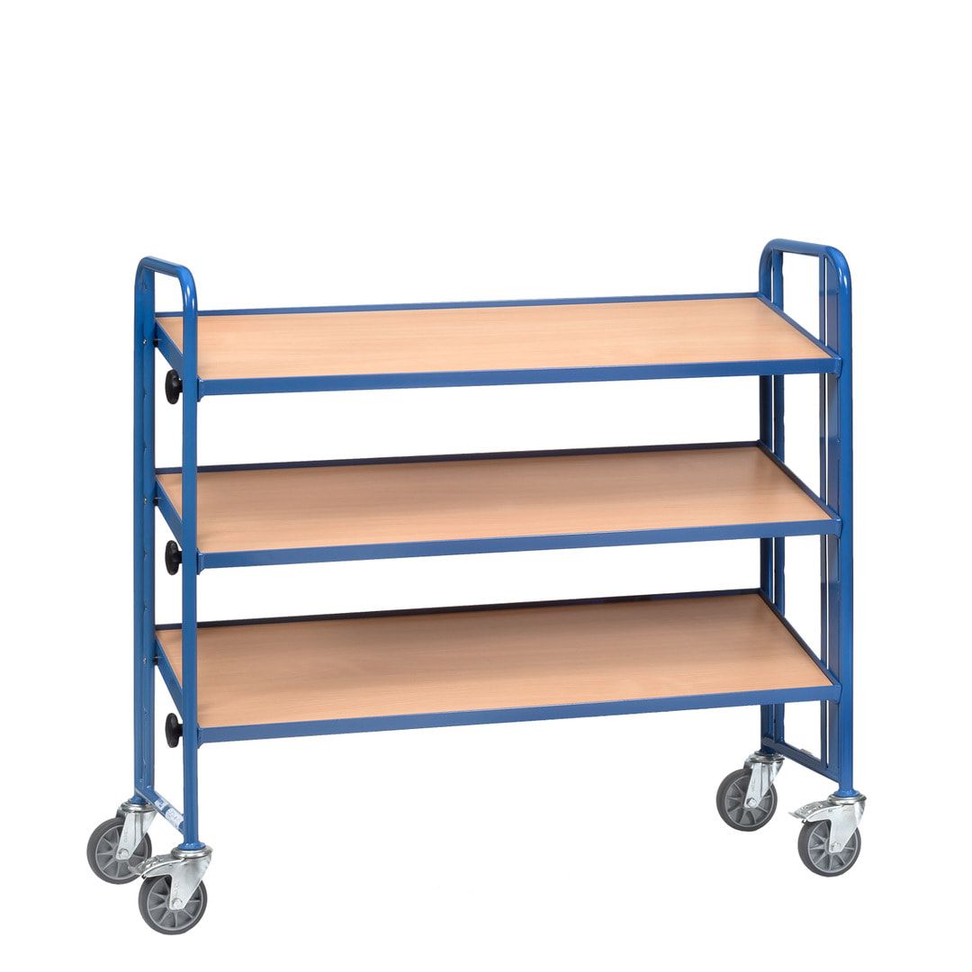 Fetra - Etagenwagen für 12 Sichtlagerkästen - 1.197 x 477 x 1.355 mm (HxBxT)