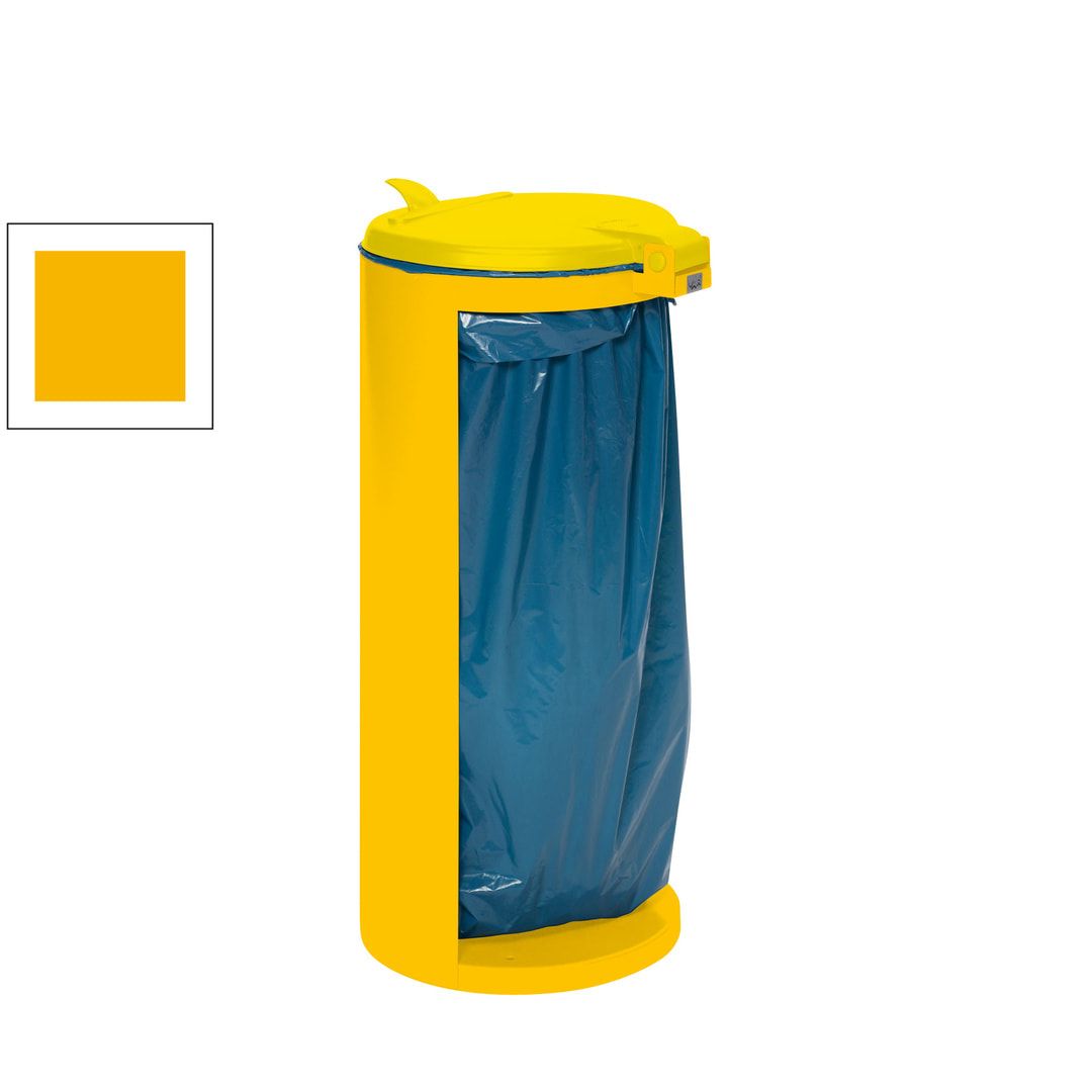 Abfallbehälter mit offener Rückseite (DxH) 450x900 mm - Inh. 120 l, Farbe enzianblau