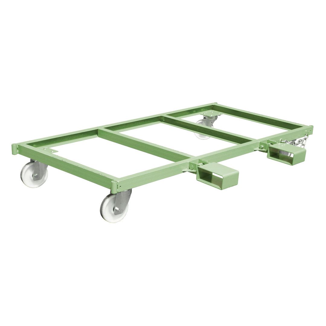 Langgutseitenwagen - Traglast 1.350 kg - Einfahrtaschen klappbar - 730 x 1.300 x 2.070 mm (HxBxT) - feuerrot