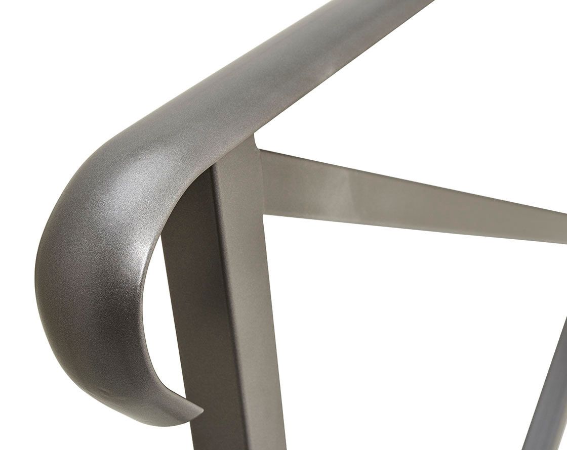 Geländer Kreuz und Kreis - 1.000 x 800 mm - flacher Handlauf - Farbe enzianblau - Außengeländer Systemgeländer