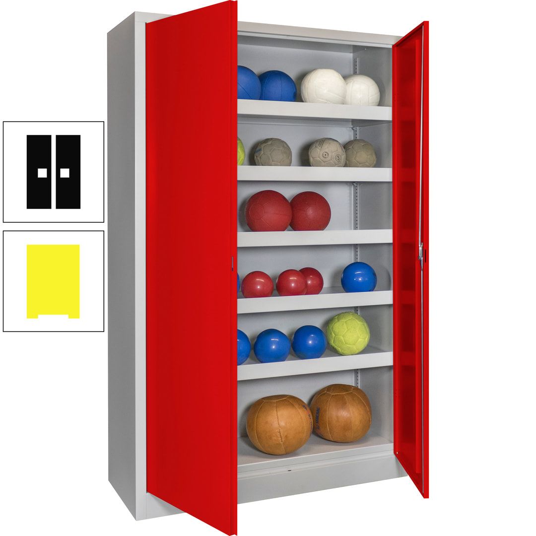 Ballschrank - Vollblechtüren - 5 Böden - 1.950x1.200x500 mm (HxBxT) - anthrazitgrau