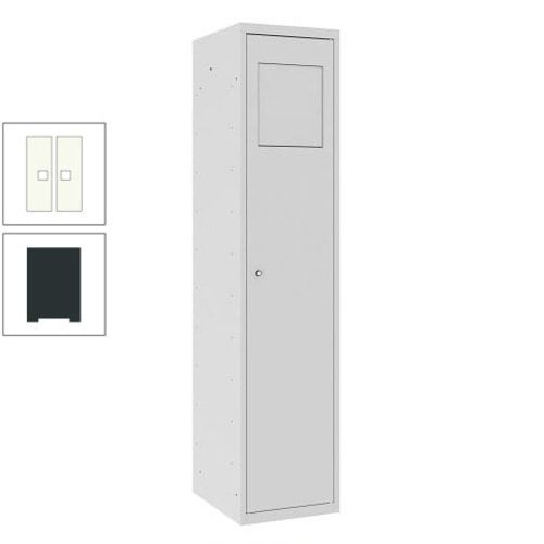 Wäschesammelschrank, Wäscheschrank, Einwurfklappe, Beutelhalter, 1.800 x 400 x 500 mm (HxBxT), Korpus anthrazitgrau, Front anthrazitgrau