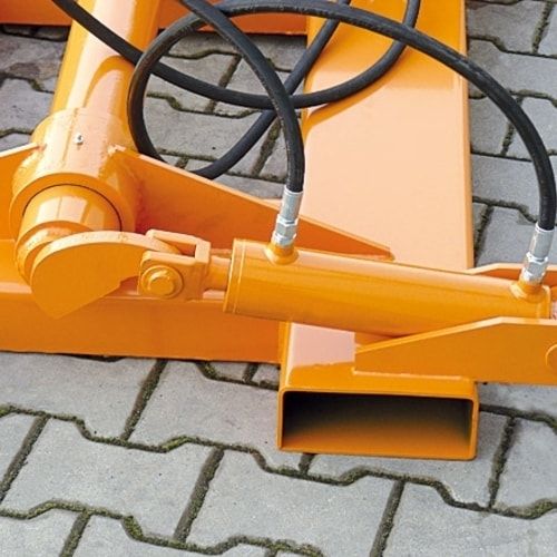 Behälterkipper für Gabelstapler, hydraulisch, verstellbare Zinkenbreite bis 1.125 mm, Kettensicherung, Traglast 1500 kg, Farbe anthrazitgrau
