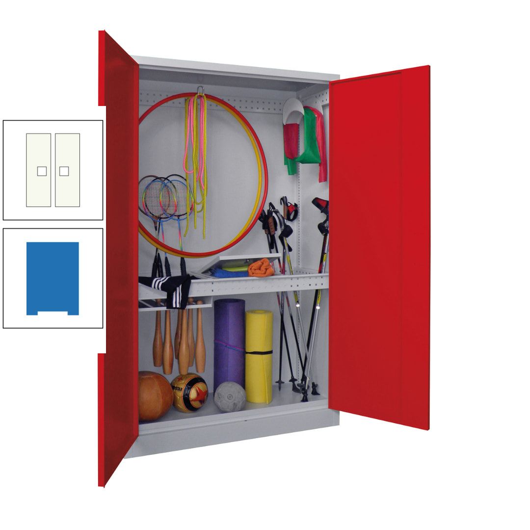 Sportschrank - Vollblechtüren - 1.950x1.200x500 mm (HxBxT) - anthrazitgrau