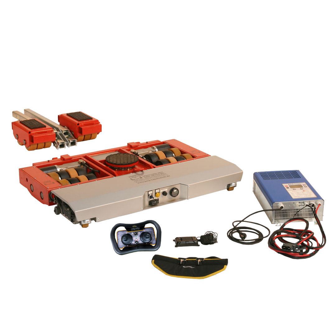 Elektrisches Fahrwerk - Elektrofahrwerk - Set mit Transportfahrwerk - Traglast 15.000 kg - Fernsteuerung