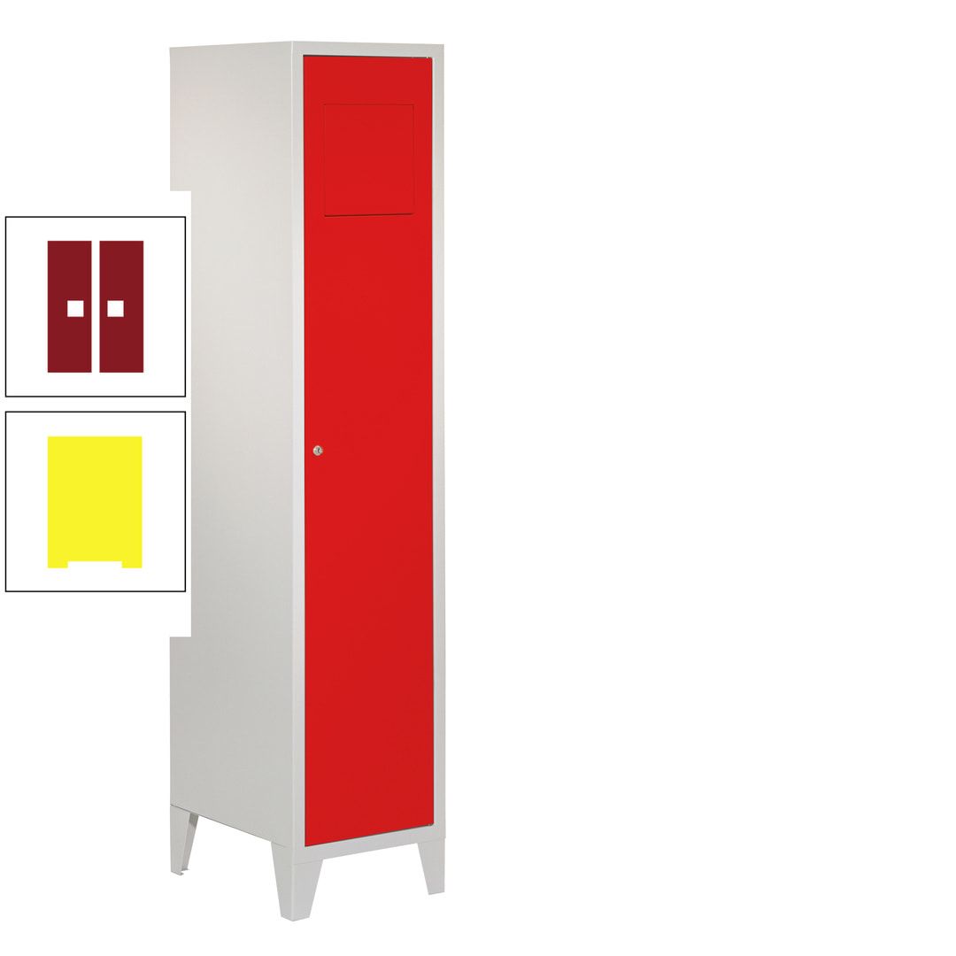 Wäschesammelschrank - 1.850 x 400 x 500 mm (HxBxT) - Füße - Drehriegel - anthrazitgrau