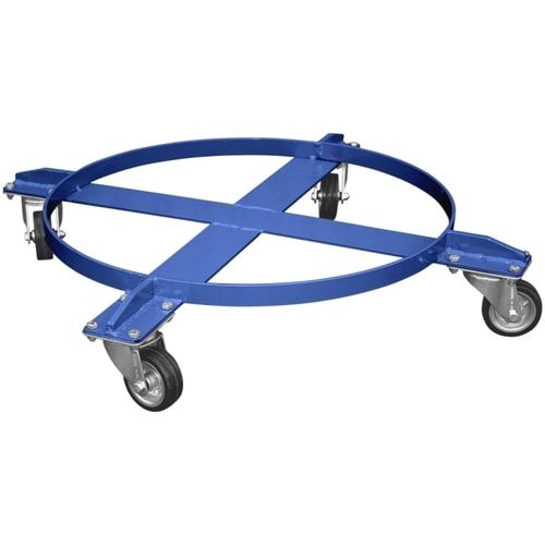 Eichinger Fassroller, stehende Fässer, Durchmesser: 610 mm, Traglast 500 kg, Stahl, pulverbeschichtet, Vollgummirollen, Farbe anthrazitgrau (RAL 7016)