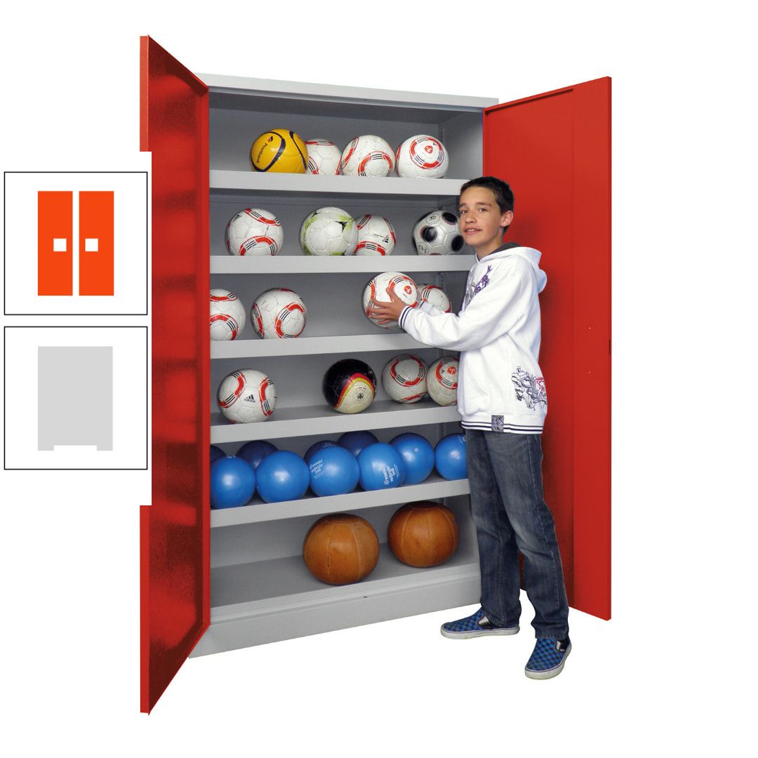 Ballschrank - Vollblechtüren - 5 Böden - 1.950x1.500x500 mm (HxBxT) - anthrazitgrau