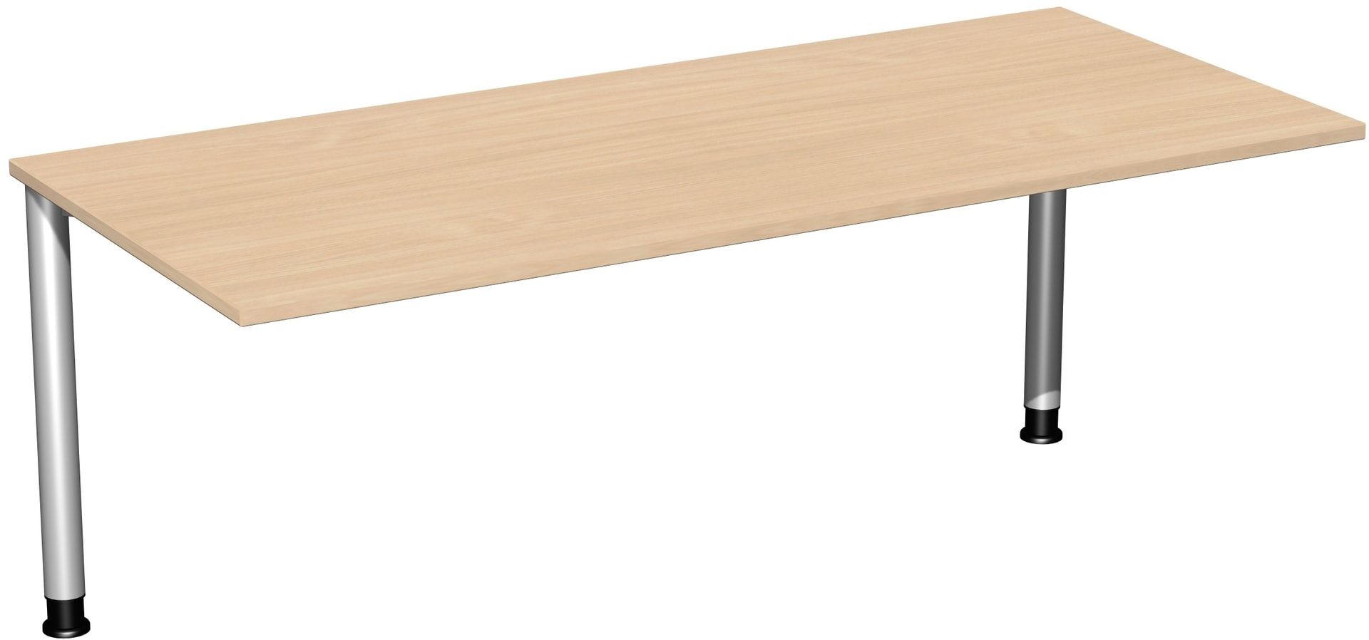 Schreibtisch - 4-Fuß Flex - Bürotisch - Höhe 680-800 mm - 1.000 x 800 mm (BxT) - Gestell anthrazit - Ahorn