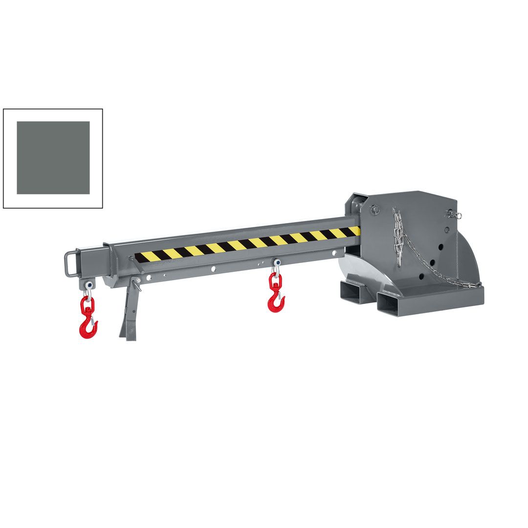 Kranarm für Gabelstapler - Traglast 1.000 - 5.000 kg - Länge 2.260 - 3.760 mm - höhenverstellbar - anthrazitgrau